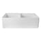 Alfi Brand White 32" Smooth Apron Dbl Bowl Fireclay Farmhouse Kitchen Sink AB538-W - alternate 6